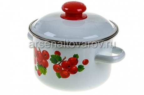 кастрюля эмалированная 2 л (1MD161M) Калина красная (Сибирские товары)