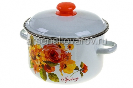 кастрюля эмалированная 3 л (1MD181M) Весна (Сибирские товары)