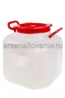 бочка пластиковая 30 л для пищевых диаметр горла 220 мм квадратная с навесными ручками Дачная белая (Ижевск)
