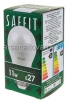 Лампа светодиодная Саффит 11 Вт (аналог 110 Вт) Е27 (большой цоколь) 4000К холодный белый свет шар (SBG4511) (55139) 5319 