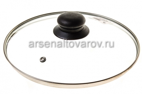 крышка стеклянная 22 см с металлическим ободком (OC-1909001-4) (Flatel)