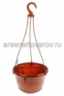 кашпо подвесное пластиковое 6 л 27,5*19 см коричневое Глория (5PL0556) (5Пласт)