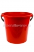 Ведро пластиковое 15 л для пищевых Ромашка (02015) красное (Ар-Пласт) 
