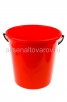 Ведро пластиковое 12 л для пищевых Ромашка (02014) красное (Ар-Пласт) 