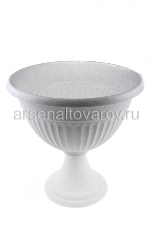 вазон для цветов пластиковый 11,8 л 37*37 см мраморный Ливия низкий (М 3207) (Идея)