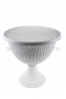 Вазон для цветов пластиковый 11,8 л 37*37 см мраморный Ливия низкий (М 3207) (Идея)