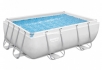 Бассейн каркасный  3662 л (282*196*84 см) фильтр-насос, диспенсер Пауэр Стил серый (Бествей) (56629BW)