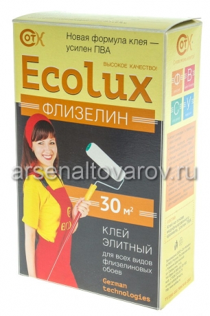 клей для обоев Эколюкс 250 гр Флизелин на 30 кв.м (Сот-Комби)