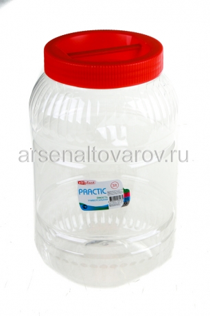 емкость ПЭТ прозрачная 3 л Практик (452) (Эльфпласт)
