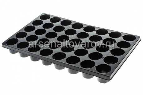 кассета для рассады пластиковая 40 ячеек*110 мл круглые (52*31*5 см) черная (АК)