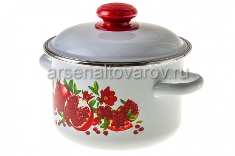 кастрюля эмалированная 2 л (1MD161M) Гранатовый сок (Сибирские товары)