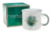 Кружка чайная керамическая 400 мл (MC-2205099) листья (Flatel)