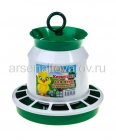 кормушка для домашней птицы пластиковая бункерная 5 кг зеленая (Ар-Пласт) 08002