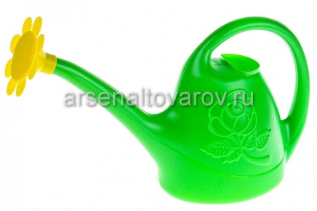 лейка садовая пластиковая 2,5 л с рассеивателем зеленая (Ижевск)