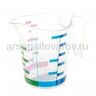 кружка мерная пластиковая 0,5 л Домино (314) прозрачная (Эльфпласт)