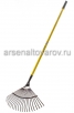 Грабли веерные пластинчатые 22 зуба с металлическим черенком (030217) (Усадьба-Люкс) 