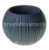 Кашпо для цветов пластиковое  1,7 л 18*21 см с поддоном серый жемчуг Сфера (КШ-9766) (BMC) 