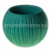 Кашпо для цветов пластиковое  1,7 л 18*21 см с поддоном нефрит Сфера (КШ-9627) (BMC) 