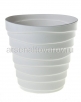 Кашпо для цветов пластиковое  1,4 л 14,3*14,5 см белое Бархан (КШ-4334) (BMC) 