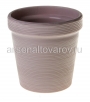 Кашпо для цветов пластиковое  2,35 л 16*16,5 см бежево-розовое Терра (КШ-9085) (BMC) 