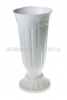 Ваза для цветов под срезку пластиковая 5 л 20*42 см Флавия белая (284) (Эльфпласт)