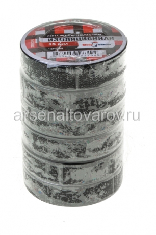 изолента ПВХ 15 мм*10 м черная Клебебандер (КНР) (TIK556Т)