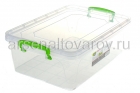 контейнер для продуктов пластиковый 3,8 л (308*205*105 мм) Фреш Бокс Слим (241) прозрачный (Эльфпласт)
