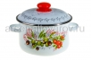 Кастрюля эмалированная  2 л (3MD161M) Оливки и черри (Сибирские товары)