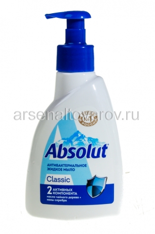 мыло туалетное жидкое 250 мл Абсолют Классик антибактериальное ABS ультразащита с дозатором (Весна) 5062