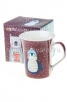 Кружка чайная керамическая 350 мл (MC-2205077) Новый год (Flatel) в упаковке
