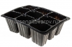 Кассета для рассады пластиковая   9 ячеек*95 мл квадратные (18*13,5*6 см) черная (АК) 