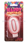 свеча для торта цифра 0 (5*7,5*1,2 см) на блистере (Волшебная страна) 312496