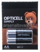 Батарейки Оптисел АА (пальчиковые) LR06 1.5 V (блистер из 2 шт) (6203) 