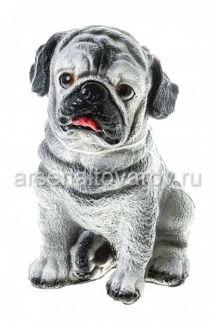 садовая фигура Собака Мопс 30*20 см гипс (79) (Россия)