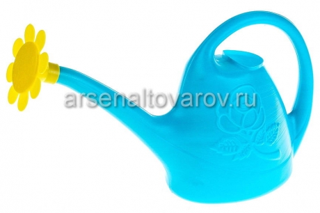 лейка садовая пластиковая 2,5 л с рассеивателем голубая (Ижевск)