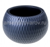 Кашпо для цветов пластиковое  4/9,7 л 29*19,5 см со вставкой графитовое Жемчужина (М8916) (Башкирия) 