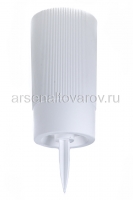 Ваза для цветов под срезку пластиковая 1,2 л 10*31,5 см с колышком Версаль (М8936) белая (Башкирия)