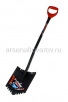 Лопата штыковая стальная с зубьями со стальным черенком V-ручка Финланд Шарк (2331) (ЦИ) 