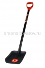 лопата совковая стальная 1,6 мм с ребром жесткости с деревянным черенком V-ручка порошковой окраски Финланд (1456-ч) (ЦИ)