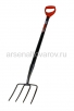 Вилы садово-огородные 4-х рогие стальные 220 мм с деревянным черенком Финланд (1924-ч) (ЦИ) 
