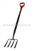 Вилы копальные 4-х рогие стальные 190 мм с деревянным черенком V-ручка Финланд (1925-ч) (ЦИ) 