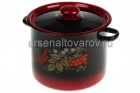 кастрюля эмалированная 5,5 л (С1617.38) Рябина красно-черная (Сибирские товары)