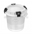 бочка для засолки пластиковая 20 л с гнетом и герметичной крышкой прозрачная (Альт-Пласт) (АП 553)