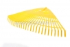 Грабли веерные 28 зубьев 73*48 см пластиковые без черенка желтые Гардения (010823) (Павлово) 