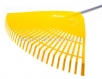 Грабли веерные 28 зубьев 73*48 см пластиковые с алюминиевым черенком желтые Гардения (010823-2) (Павлово) 
