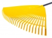 Грабли веерные 28 зубьев 73*48 см пластиковые с фиберглассовым черенком желтые Гардения (010823-4) (Павлово) 