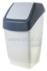 контейнер для мусора пластиковый 25 л Хапс (М 2472) мраморный (Идея)