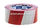 лента сигнальная 50 мм*200 м неклейкая бело-красная (Клебебандер) (520)