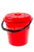 Ведро пластиковое 15 л для пищевых мерное с крышкой (04115) красное (Пятигорск) 