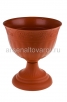 Вазон для цветов пластиковый 22 л 44*44,5 см коричневый Венеция низкий №5 (07185) (Башкирия) 